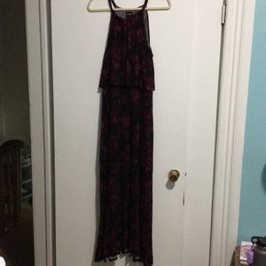 Long Black and Floral Dress